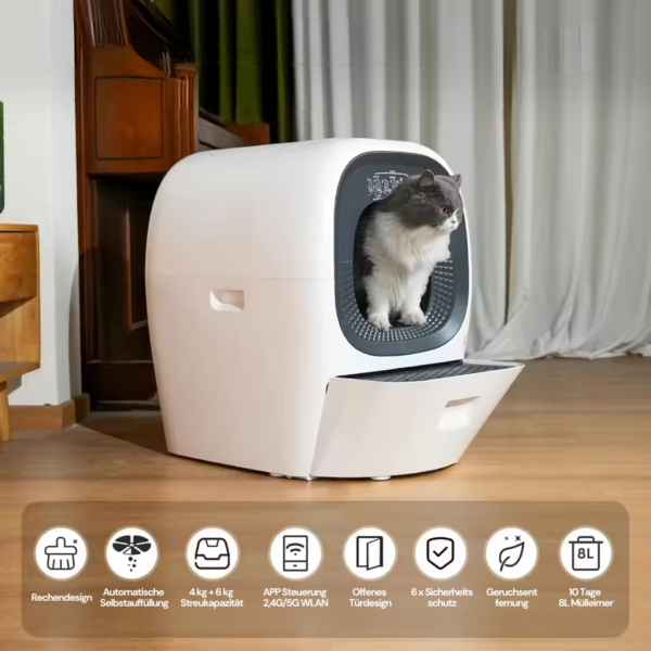 Selbstreinigende Katzentoilette